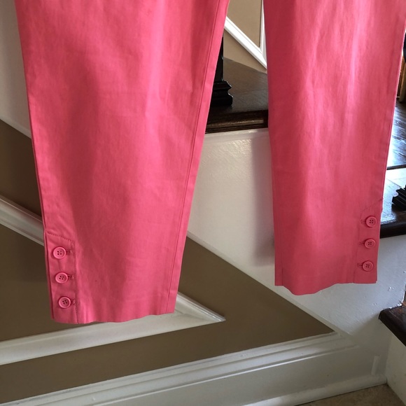 NWT Talbots Pink Perfect Crop Pants - Picture 2 of 8